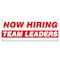 Signmission Now Hiring Team Leaders Banner Apply Inside Accepting Application Single Sided B-30312 - alternate 1